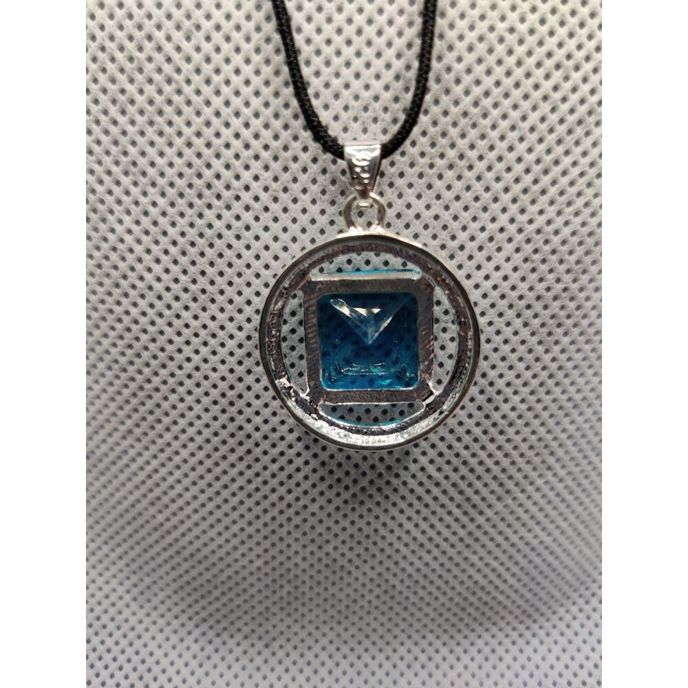 925 Blue Rhinestone Pendant - Picture 4 of 4
